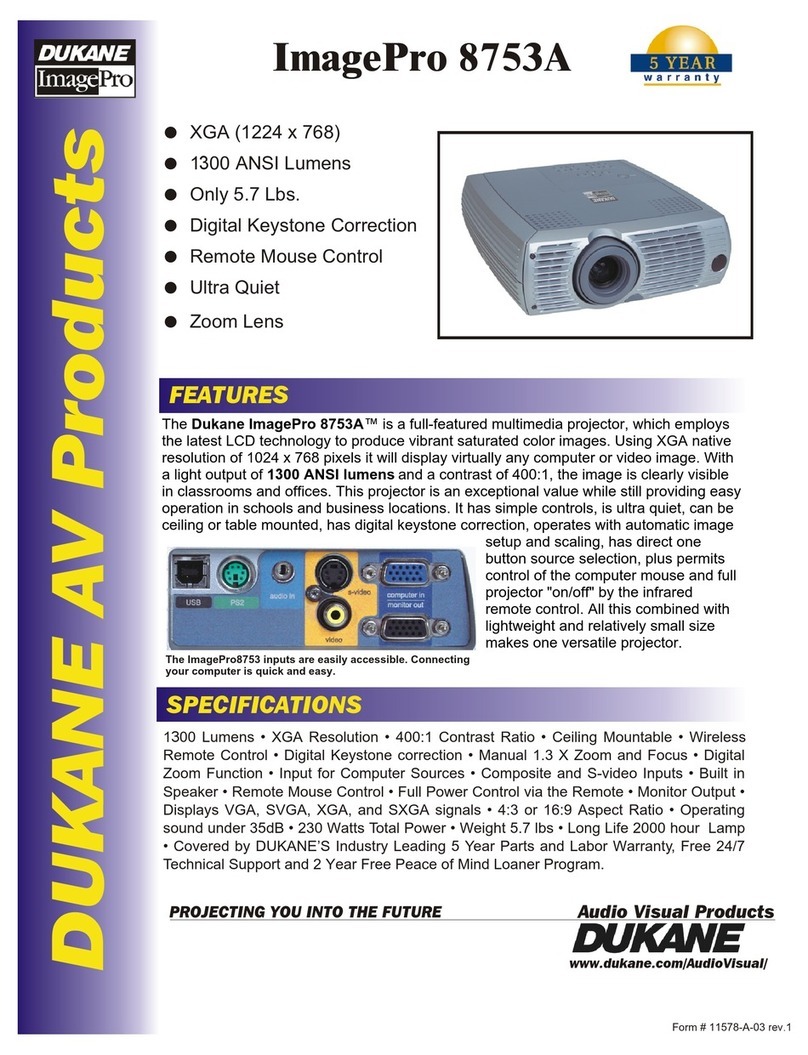Dukane ImagePro 8753A Specifications