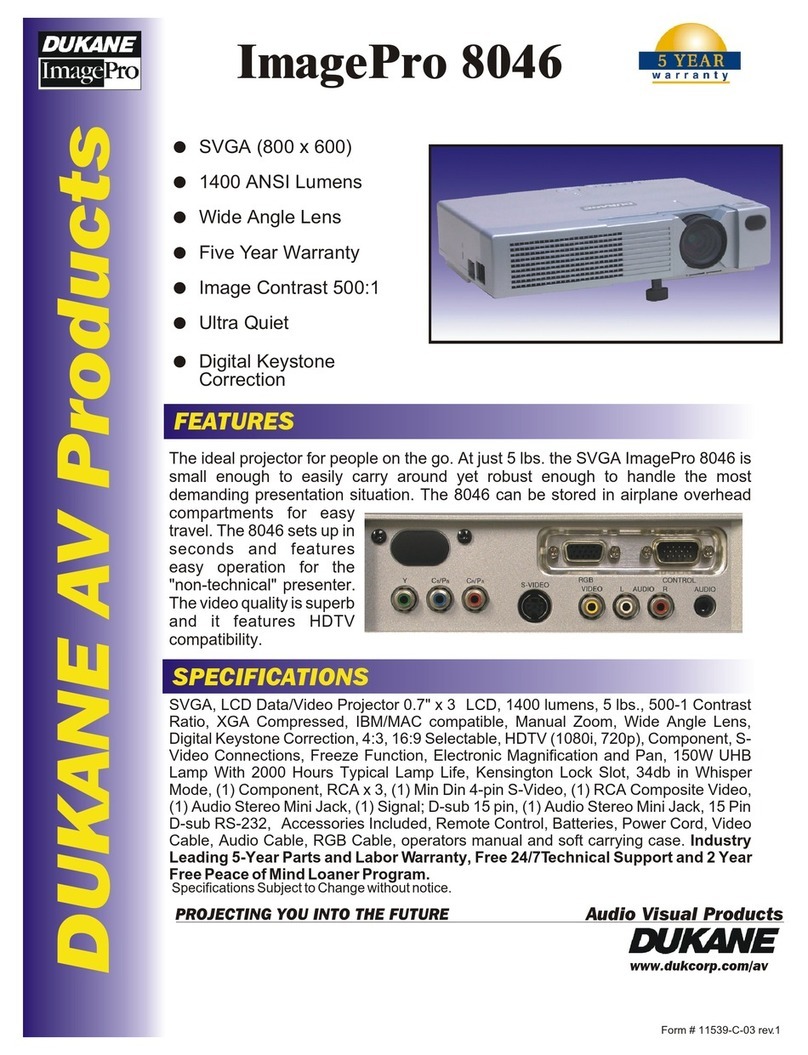 Dukane ImagePro 8046  28A8046 28A8046 User manual