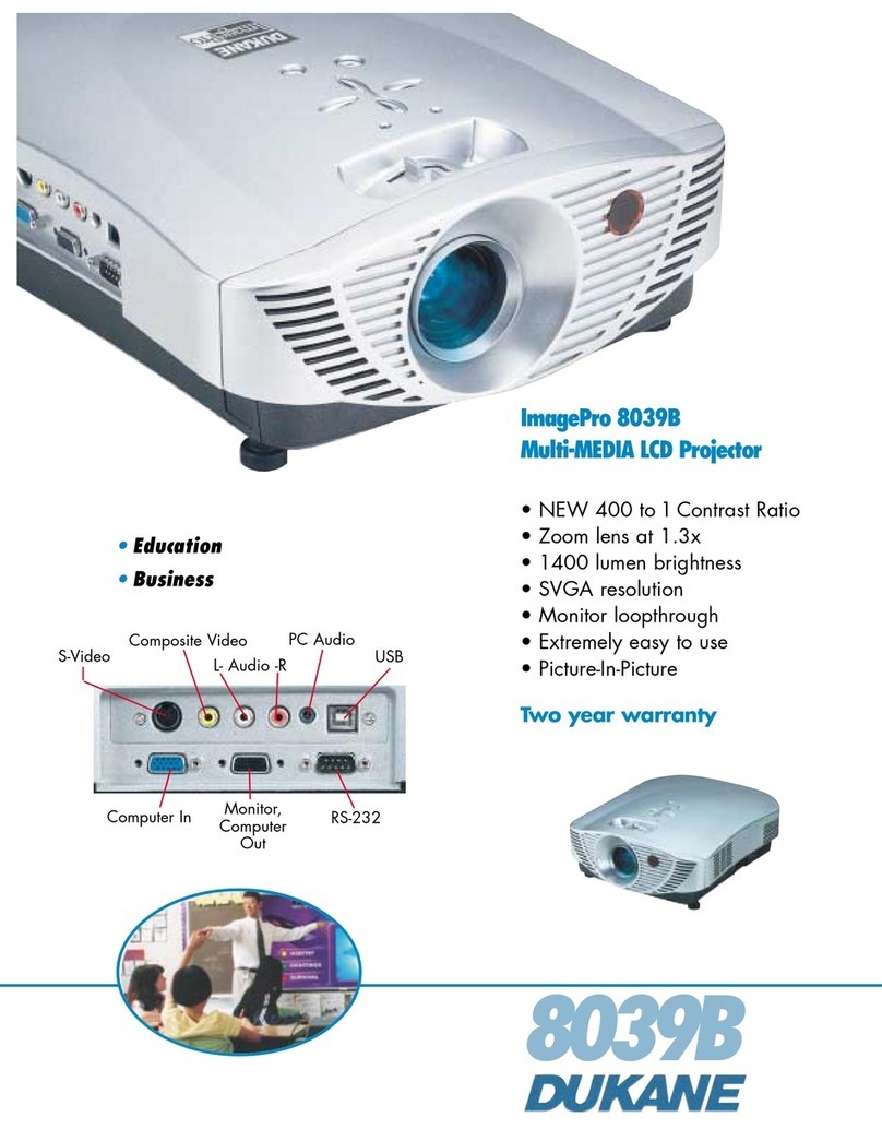 Dukane ImagePro 8039B Specification sheet