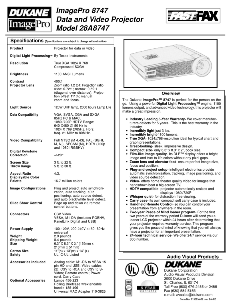 Dukane 28A8747 User manual Dukane 28A8747 User manual