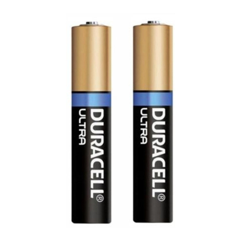 Duracell Alkaline-Manganese Dioxide Battery MX2500 Specification sheet