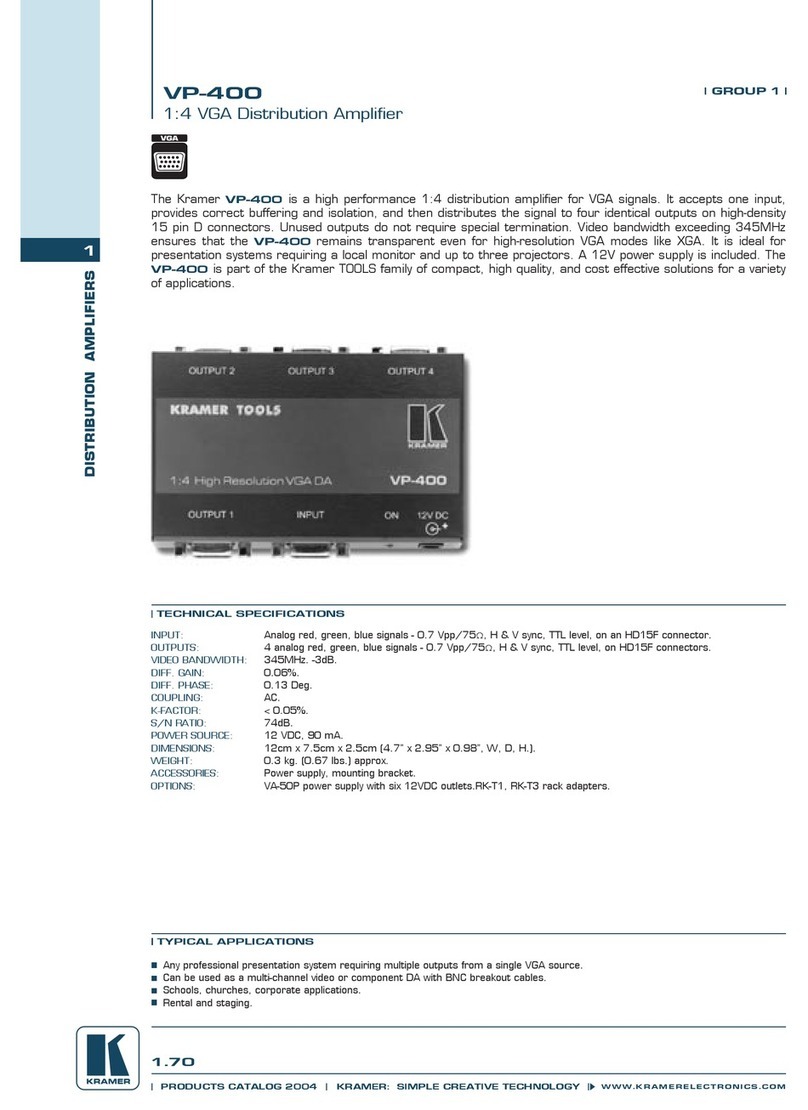 Kramer VP-400 Specifications
