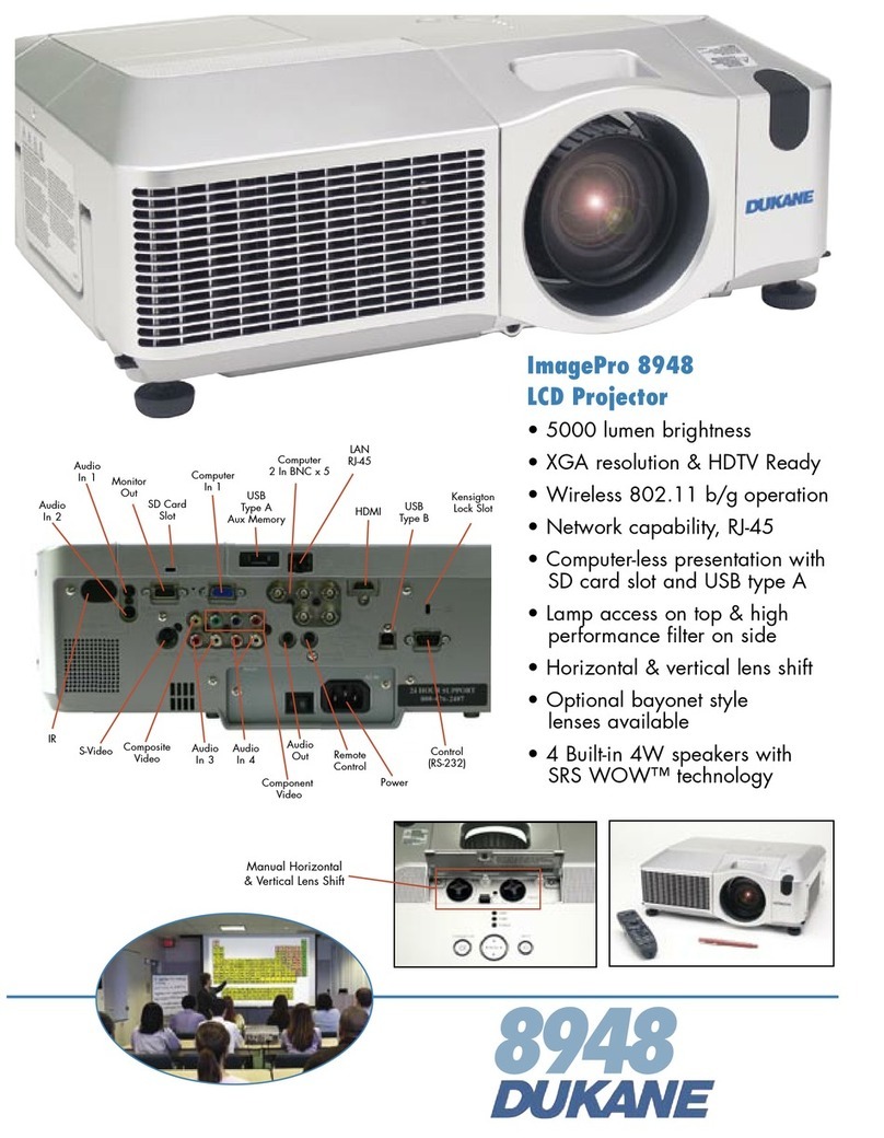 Dukane ImagePro 8948 Specification sheet