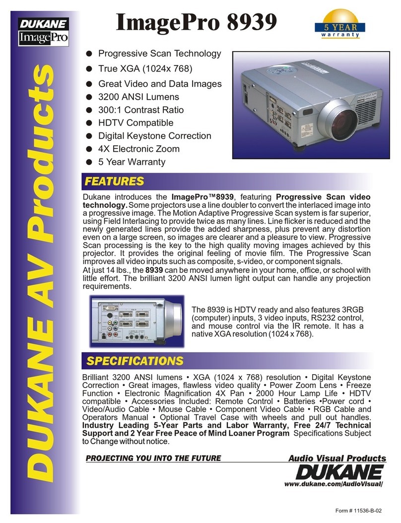 Dukane ImagePro 8939 User manual Dukane ImagePro 8939 User manual
