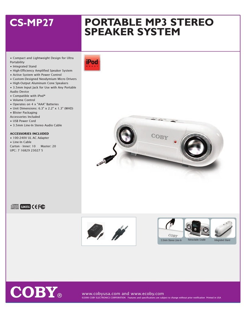 Coby CS-MP27 User manual