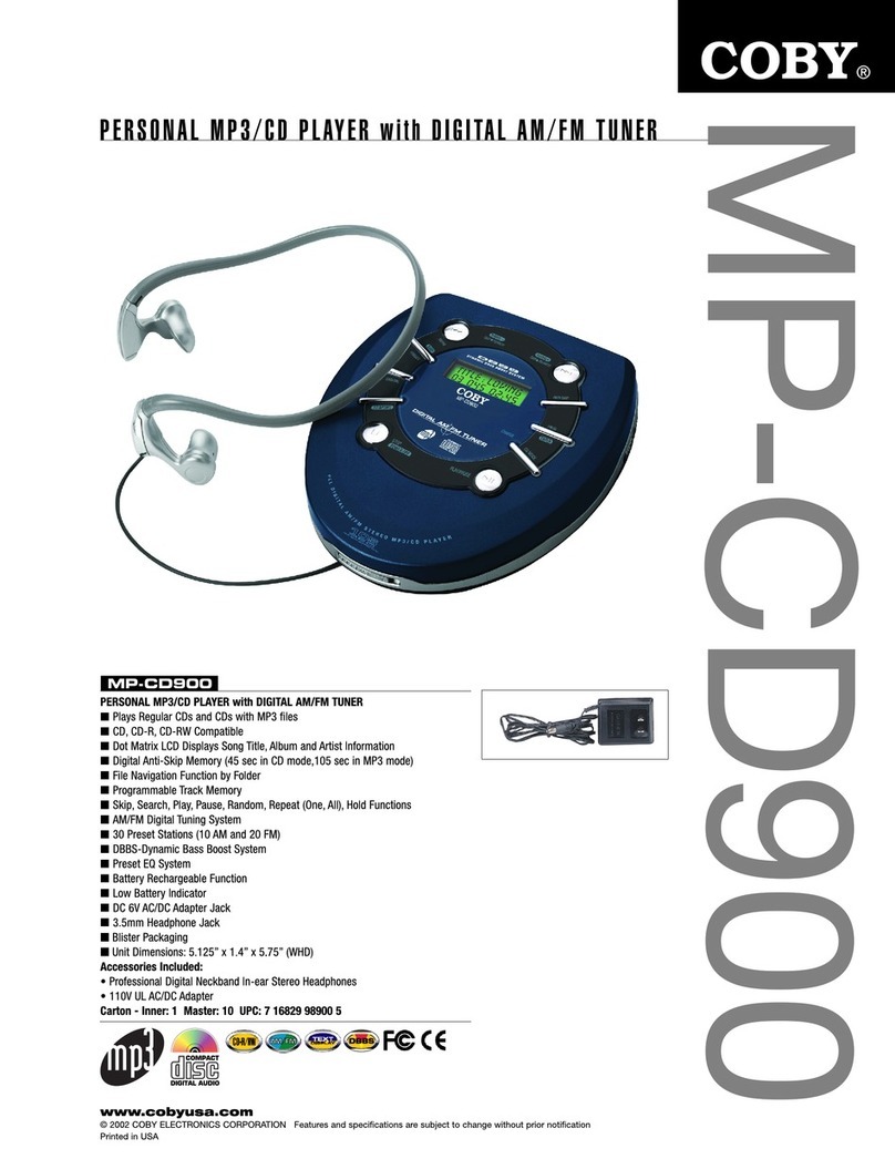 Coby COBY MP-CD900 User manual