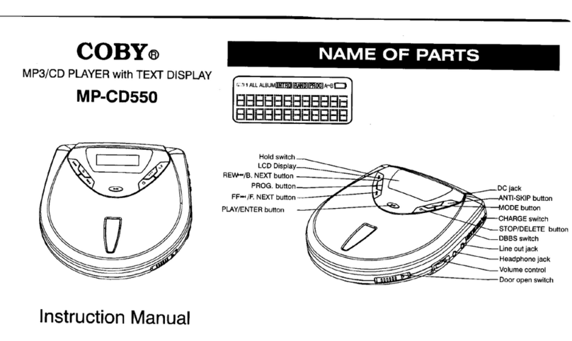 Coby COBY MP-CD550 instruction manual