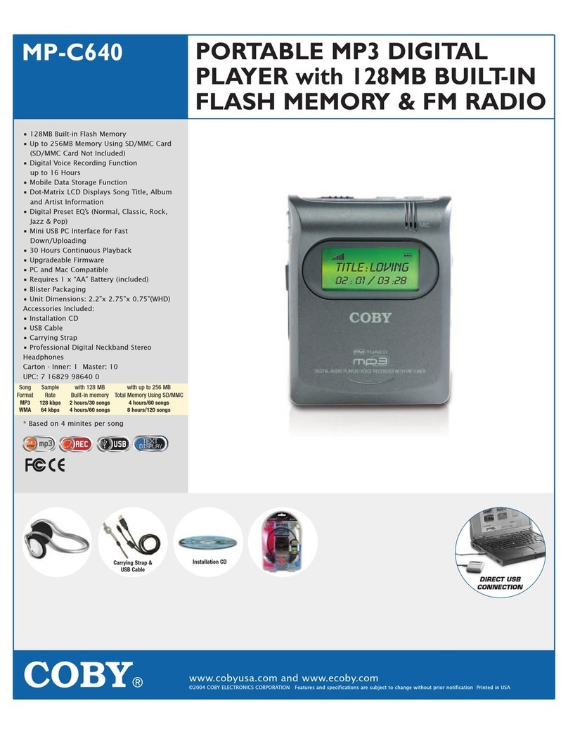 Coby COBY MP-C640 User manual