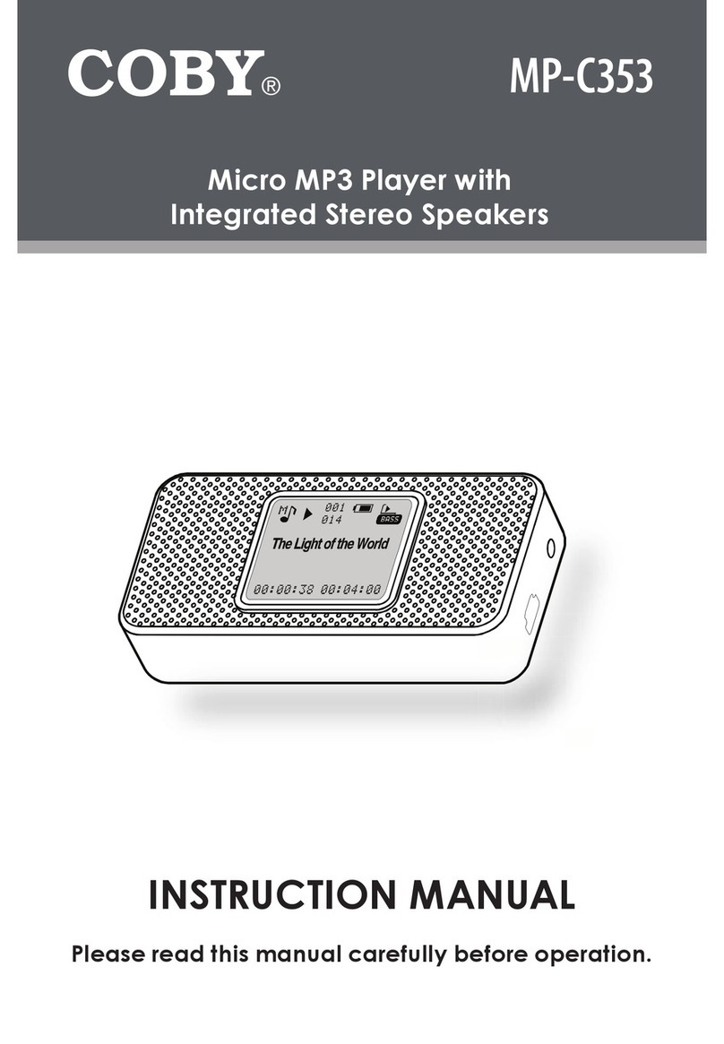 Coby MP-C353 - 512 MB Digital Player User manual