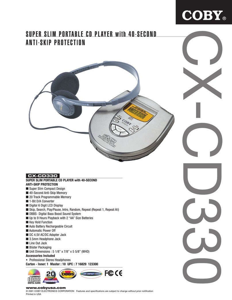 Coby COBY CXCD330 User manual
