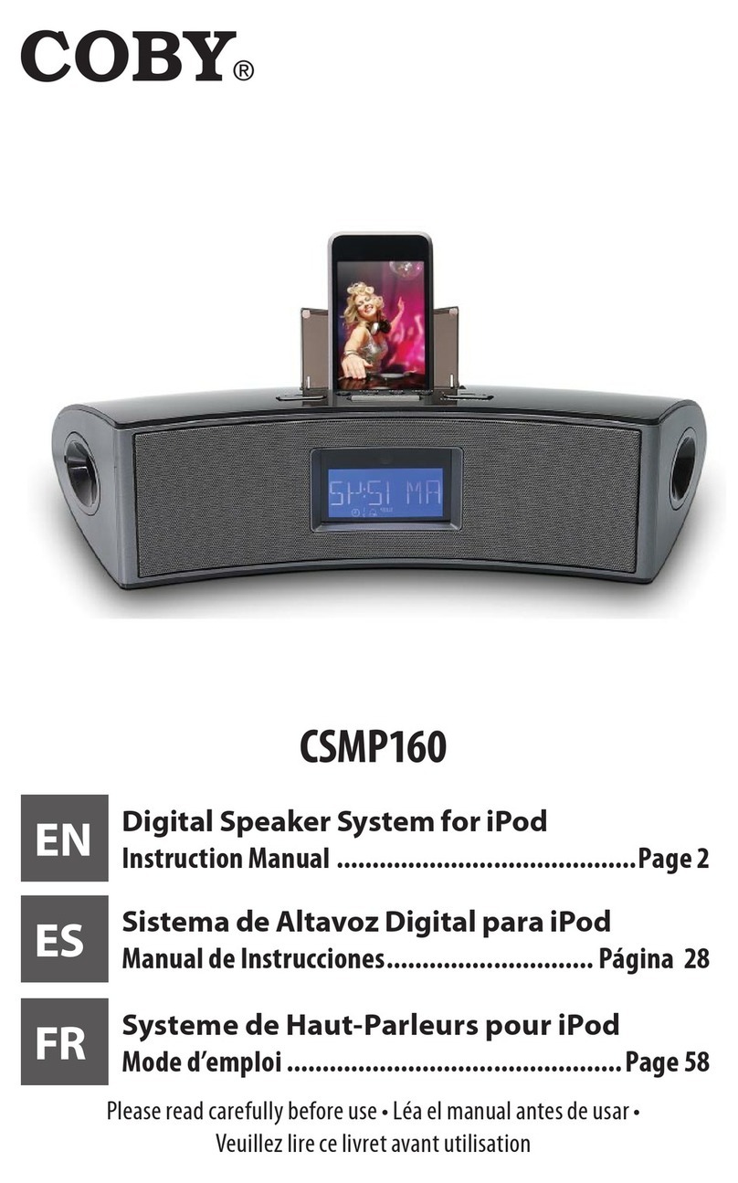 Coby CSMP160 - Digital Speaker System instruction manual