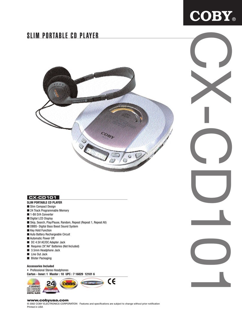 Coby COBY CXCD101 User manual