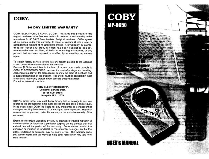 Coby MP-R650 user manual