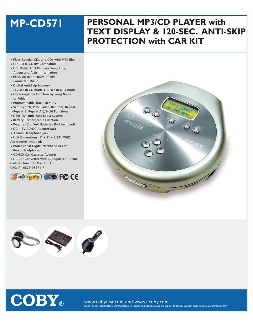 Coby MP-CD571 User manual