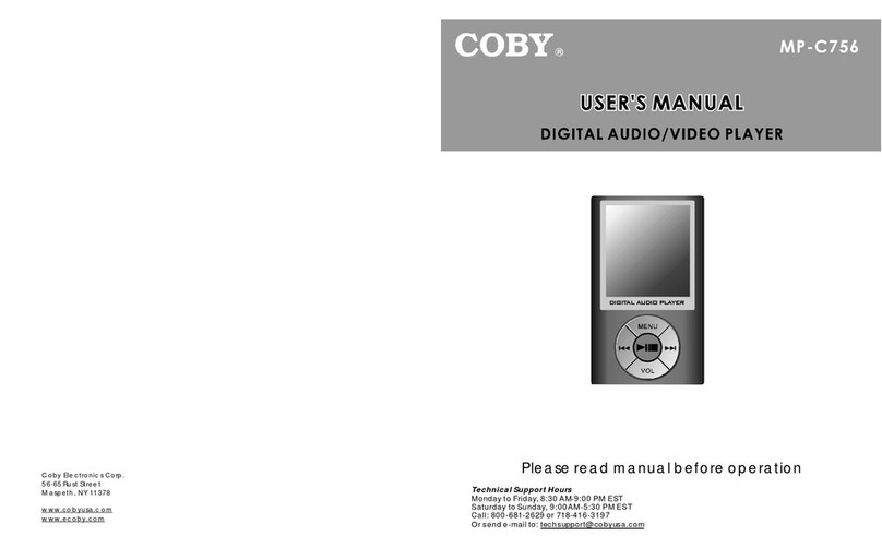 Coby MP-C786 User manual