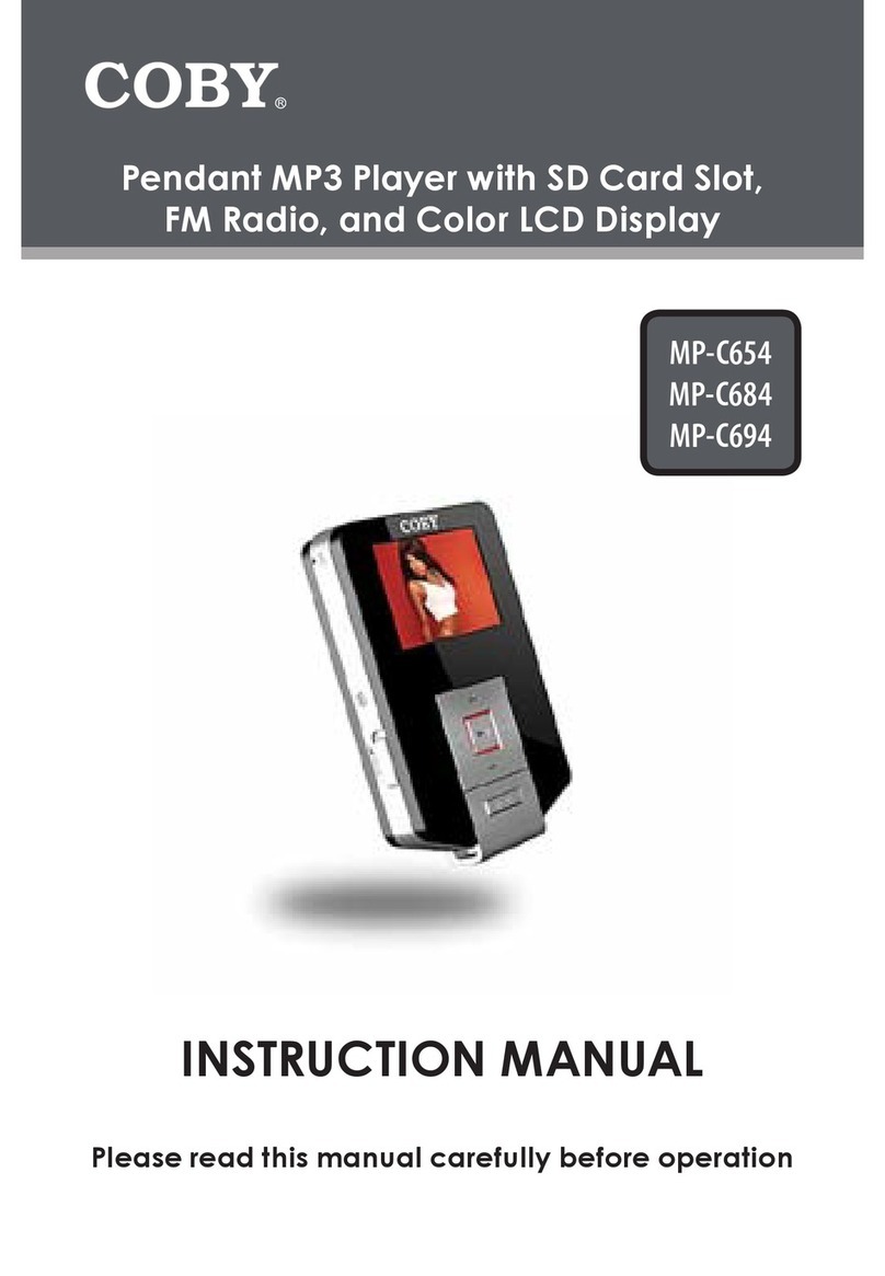 Coby MPC654 - 512 MB Digital Player User manual