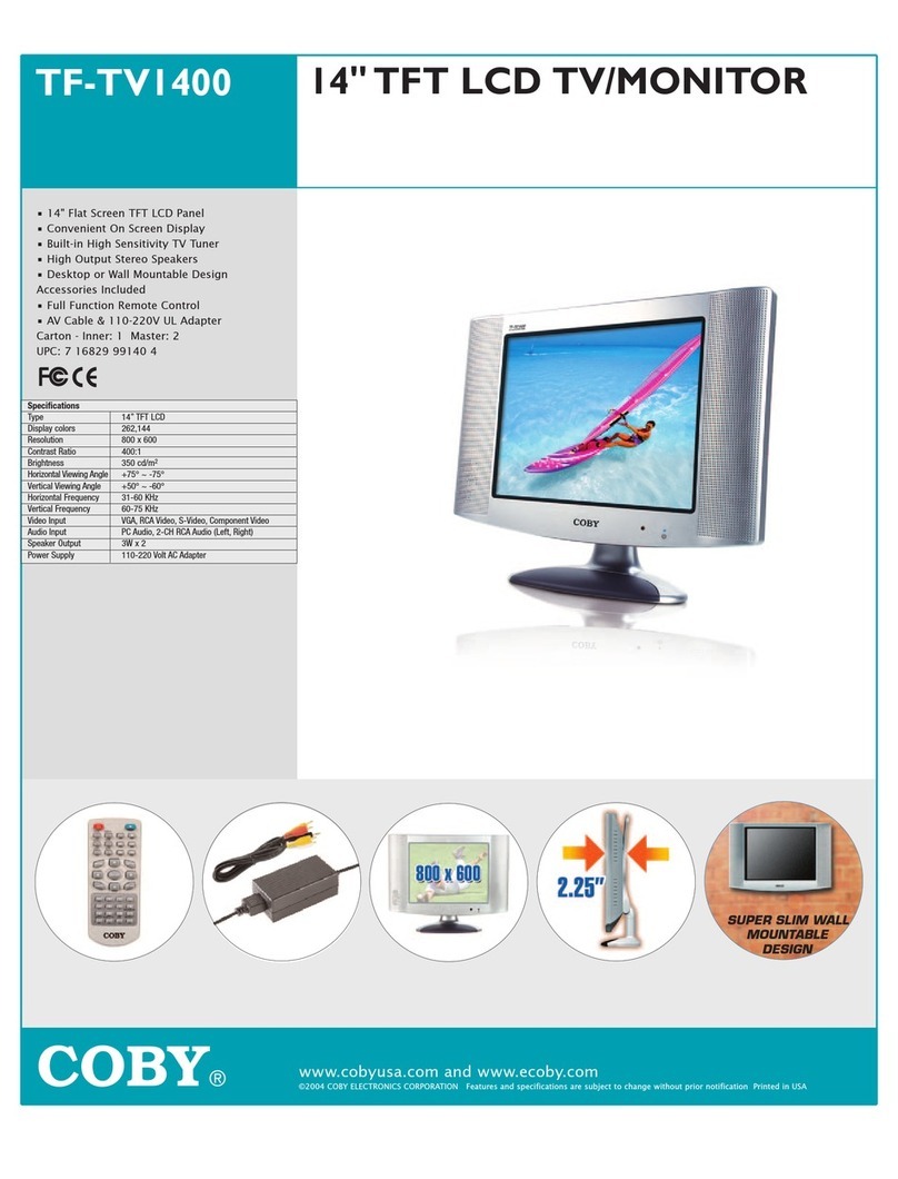 Coby TF-TV1400 Specifications
