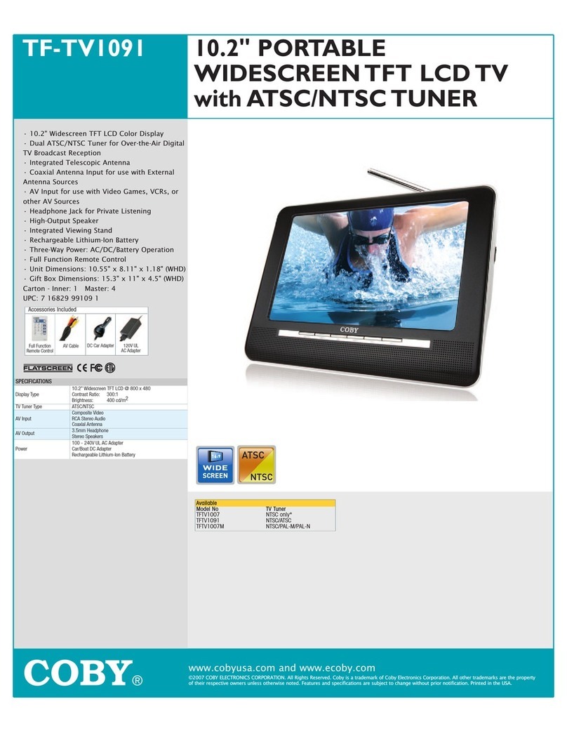Coby TF-TV1091 - 10.2" LCD TV User manual