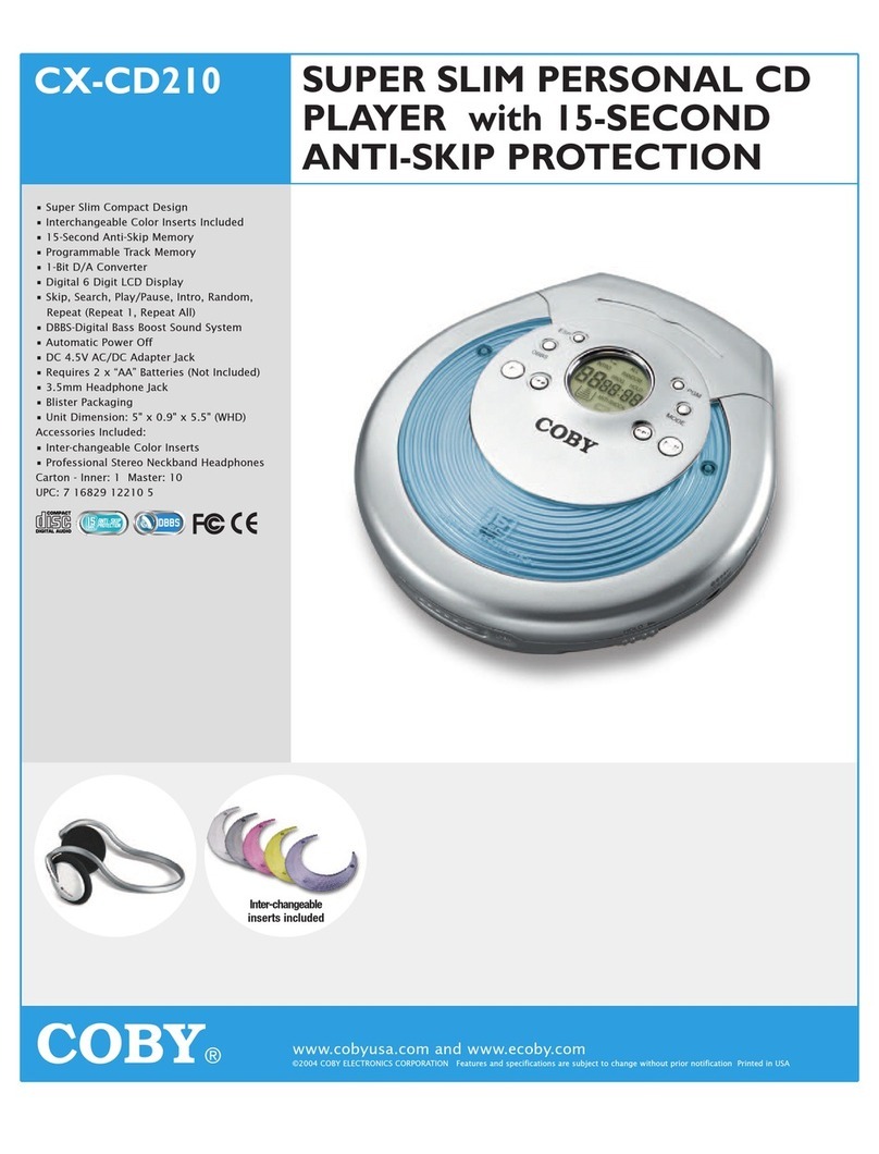 Coby COBY CX-CD210 User manual