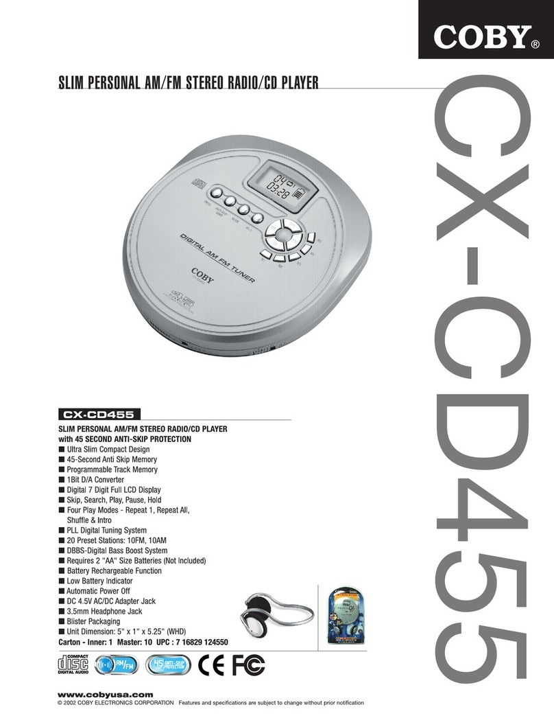 Coby COBY CX-CD455 Specifications