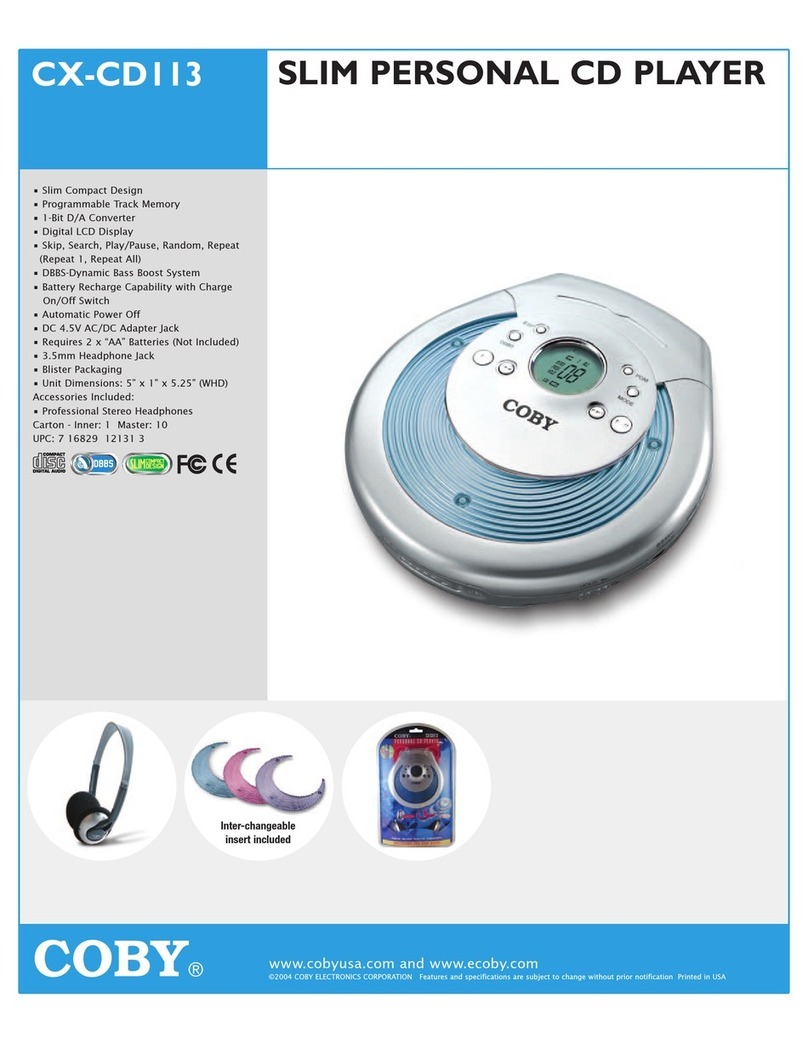 Coby COBY CX-CD113 User manual