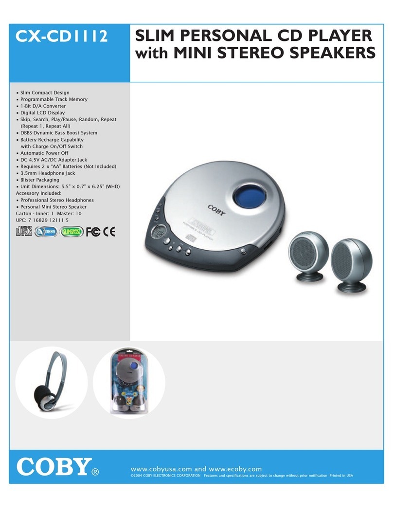 Coby COBY CX-CD1112 User manual