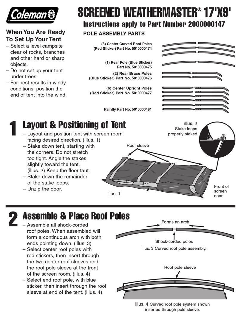 Coleman 17'X9' User manual Coleman 17'X9' User manual
