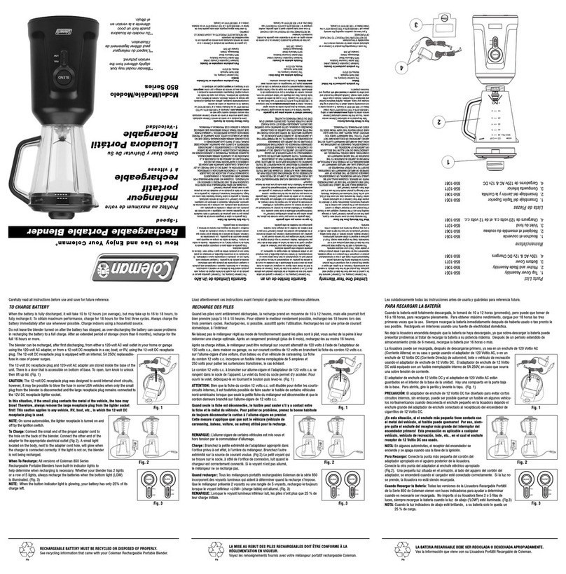 Coleman 850 Series owner's manual