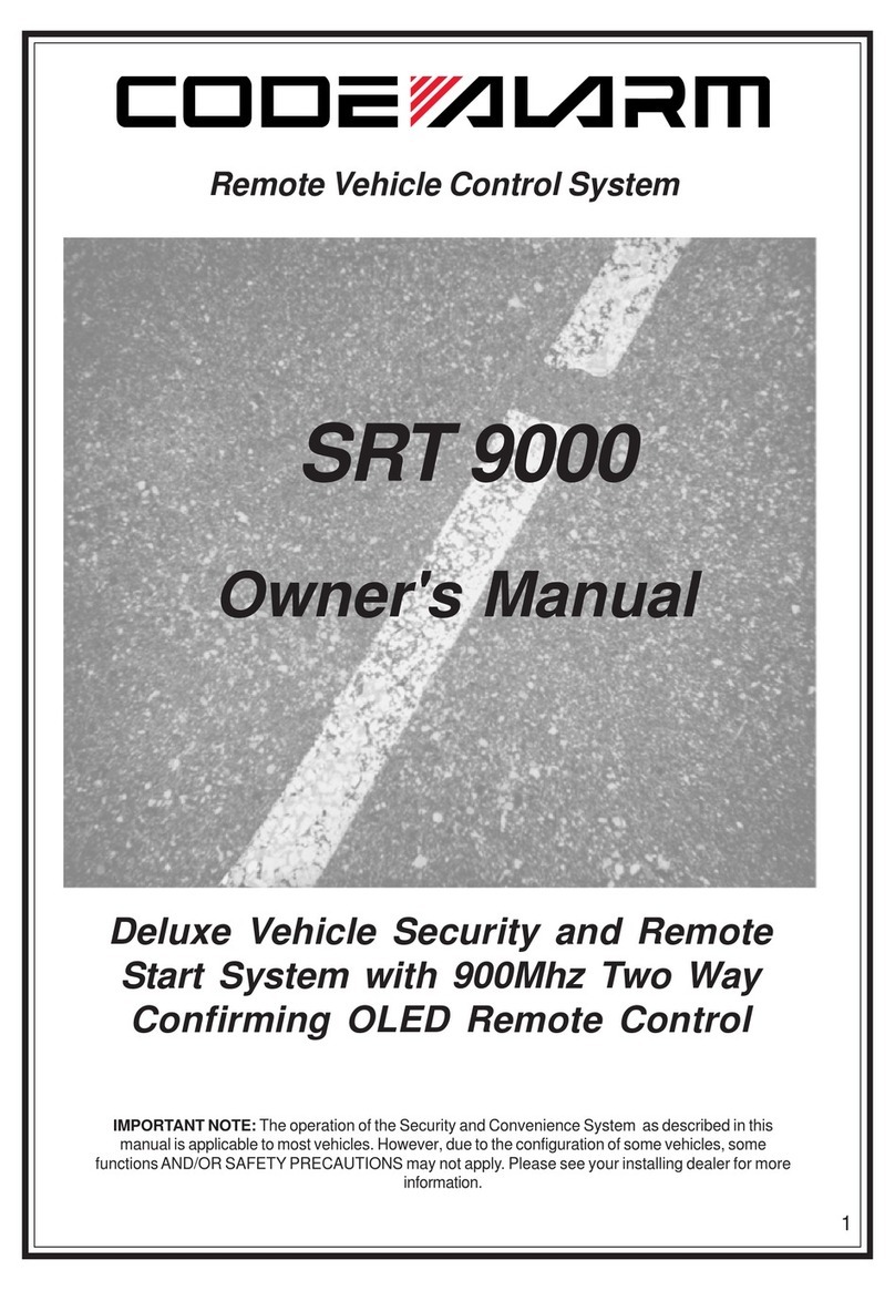 Code Alarm SRT 9000 User manual Code Alarm SRT 9000 User manual