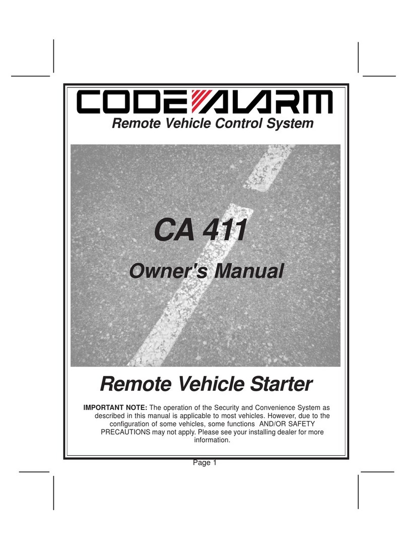 Code Alarm CA 411 owner's manual