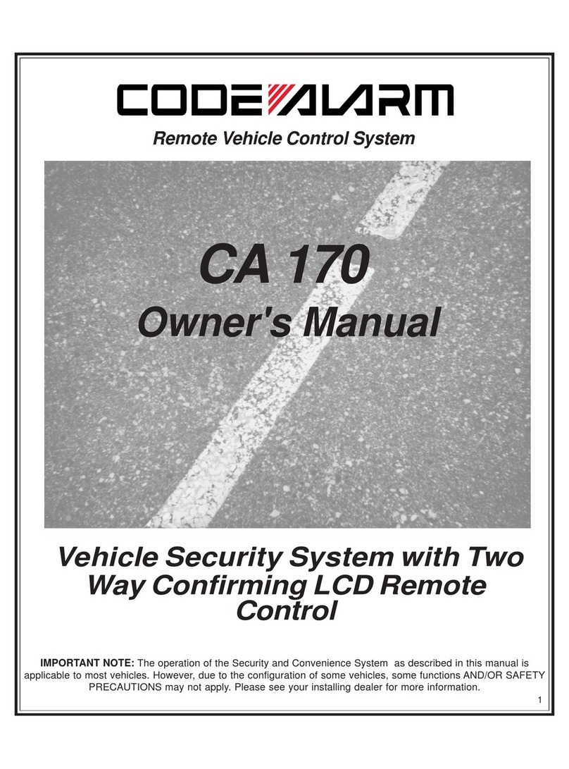 Code Alarm CA 170 User manual