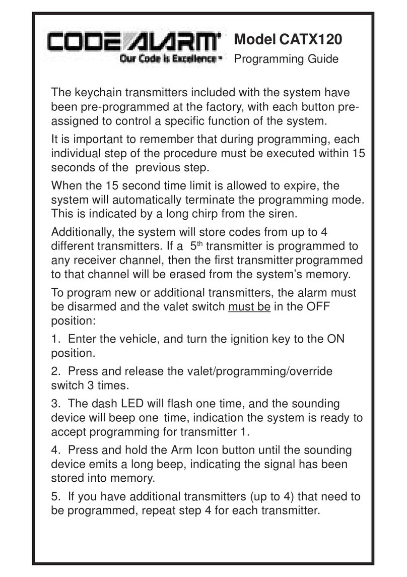 Code Alarm CATX120 Operating instructions