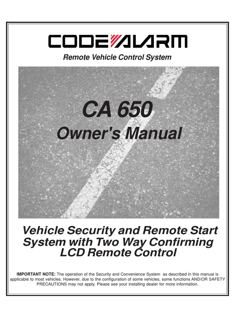 Code Alarm CA 650 User manual