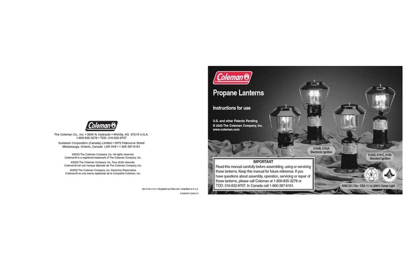 Coleman 5151C Instructions for use