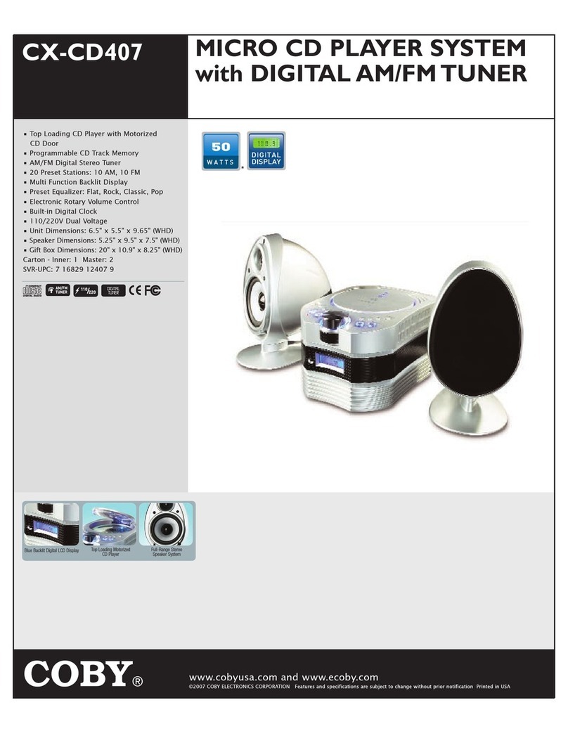Coby COBY CX-CD407 User manual