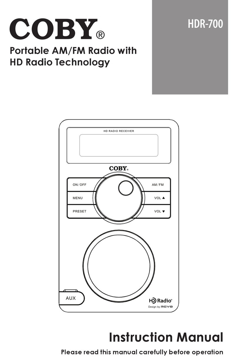 Coby HDR700 - Portable HD Radio System User manual