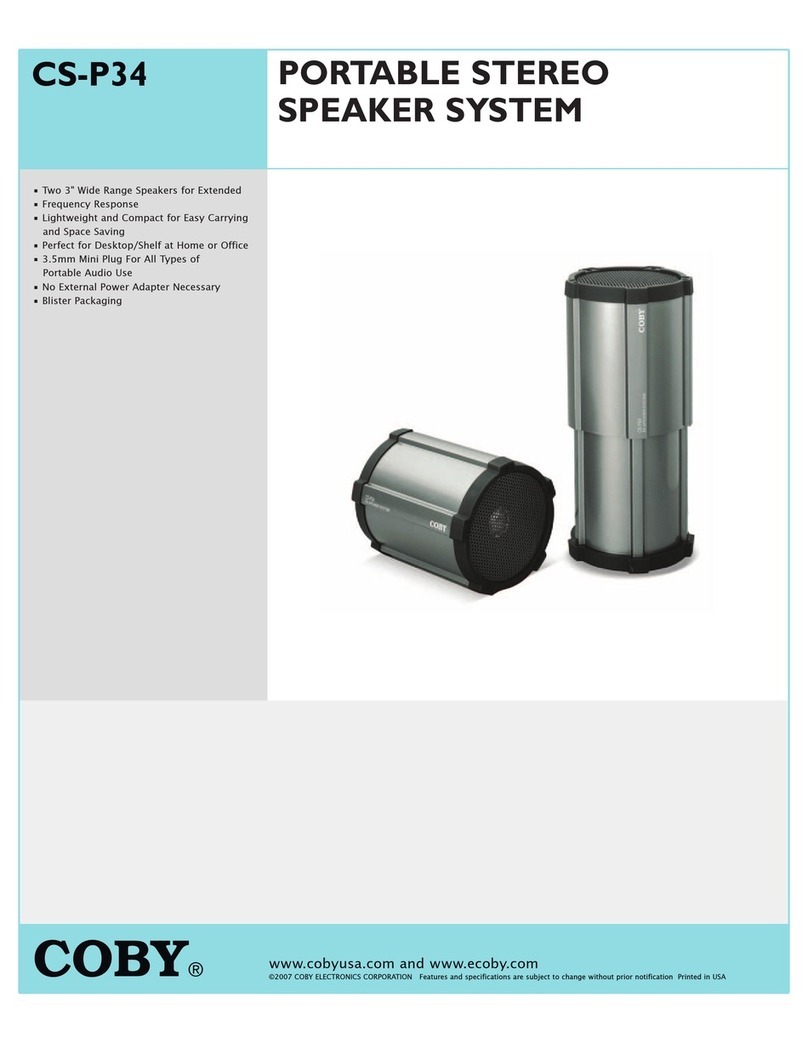 Coby COBY CS-P34 Specification sheet