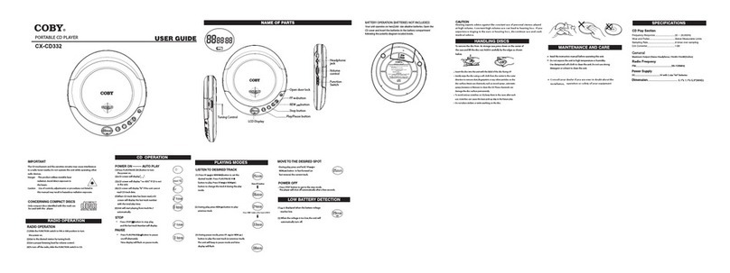 Coby CX-CD332 fcoby User manual
