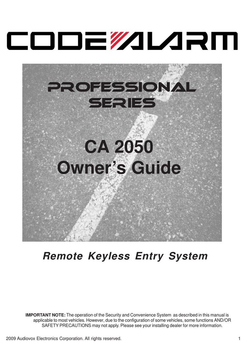 Code Alarm CA 2050 User manual