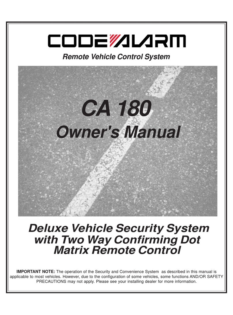 Code Alarm CA 180 User manual