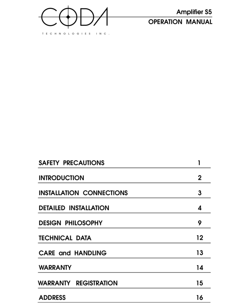 Coda S5 Operation manual