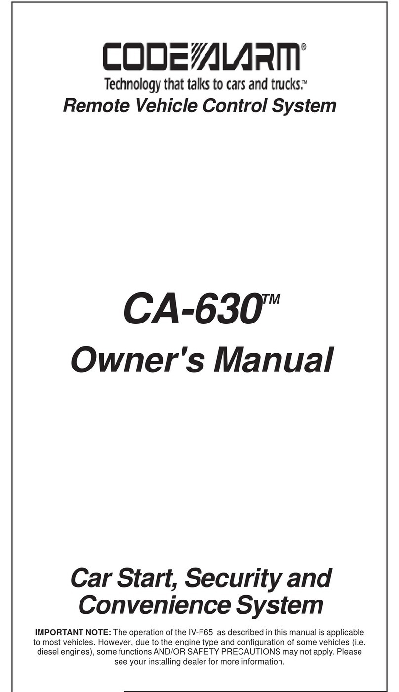 Code Alarm CA-630 User manual Code Alarm CA-630 User manual