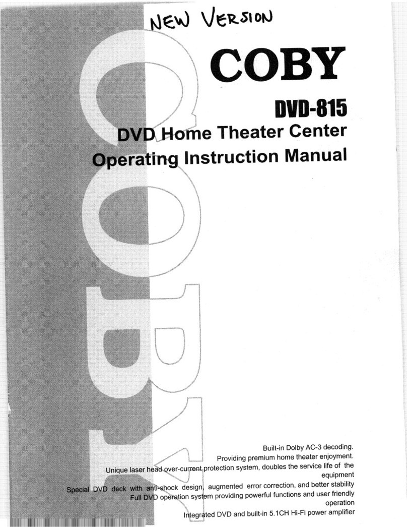Coby DVD-815 Operating instructions manual