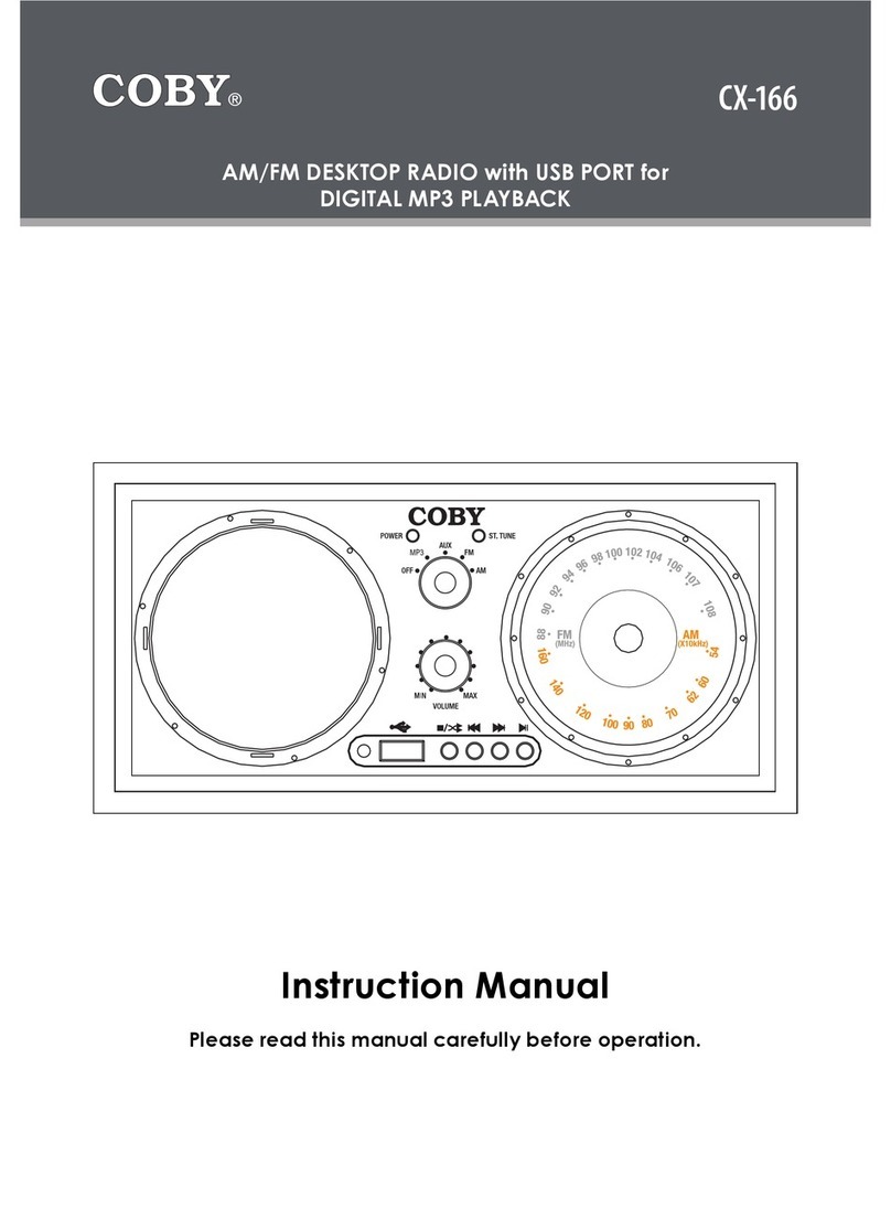 Coby CX-166 User manual