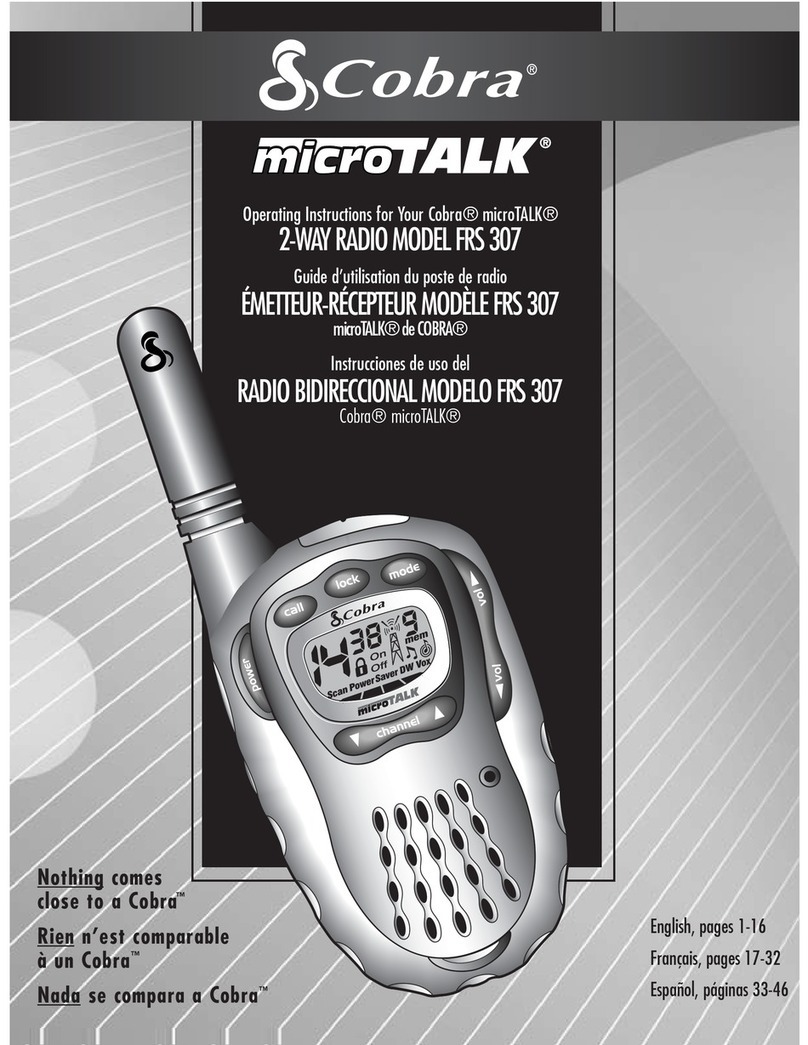Cobra microTALK FRS307 User manual