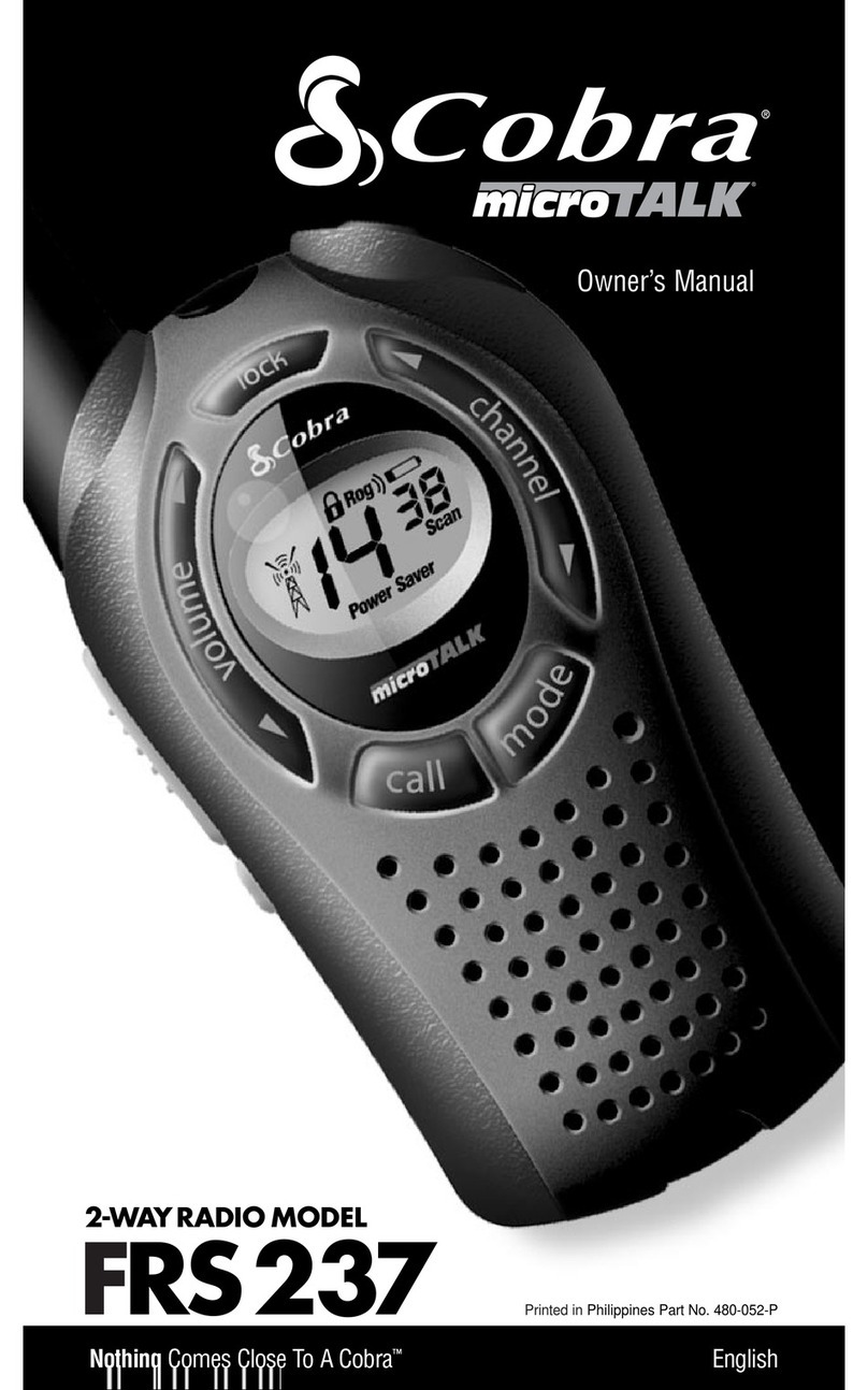 Cobra microTALK FRS237 User manual