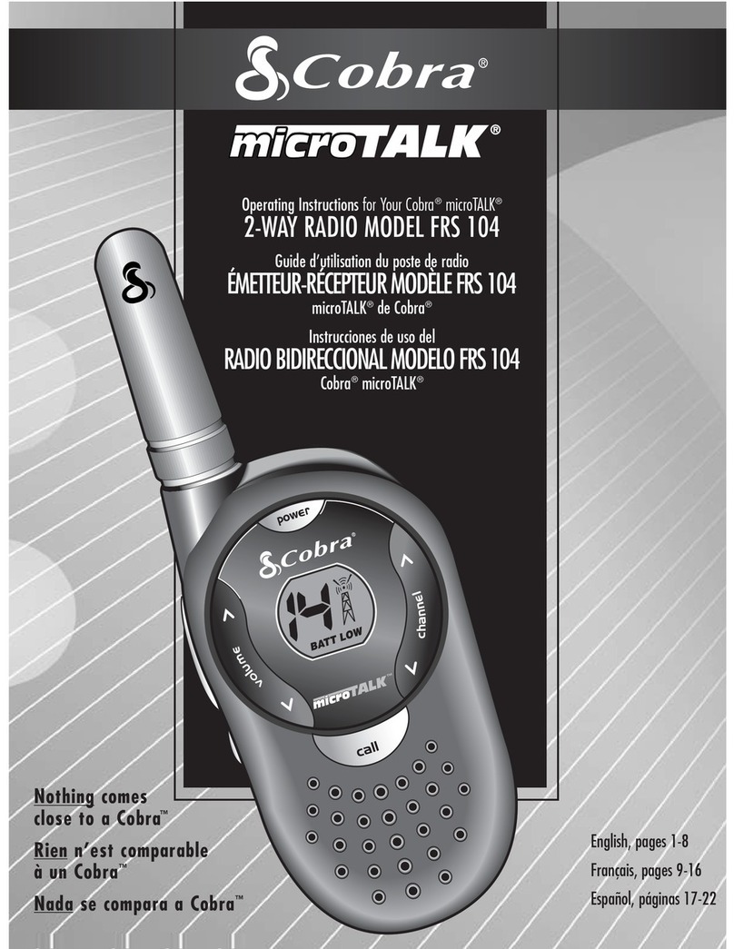 Cobra MicroTalk FRS 104 operating instructions