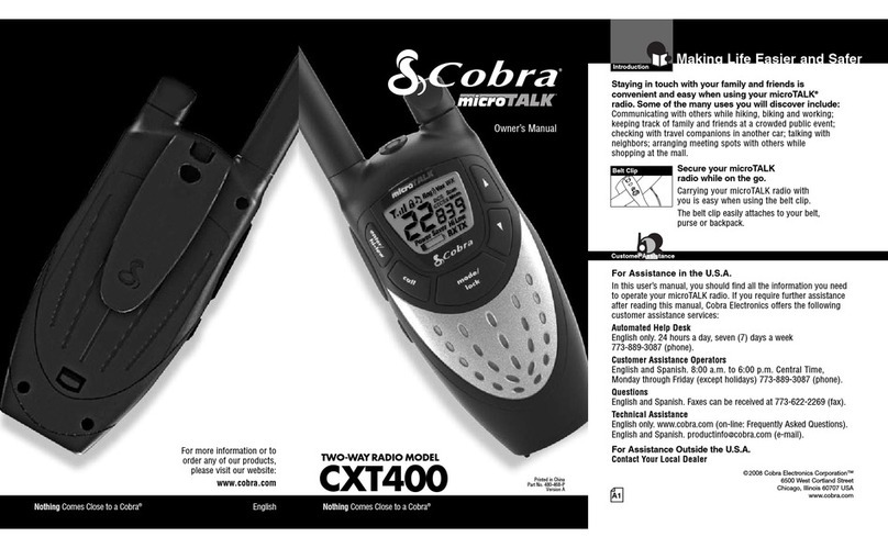 Cobra microTALK CXT400 User manual