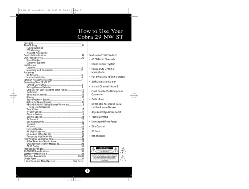 Cobra 29NW ST User manual Cobra 29NW ST User manual