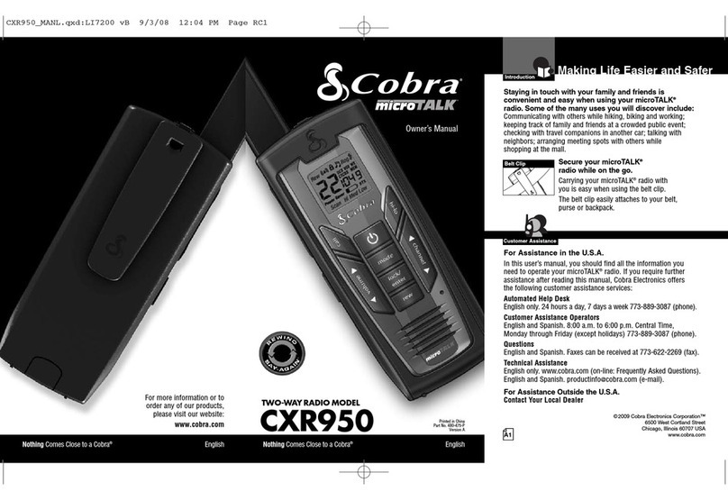Cobra microTALK CXR950 User manual